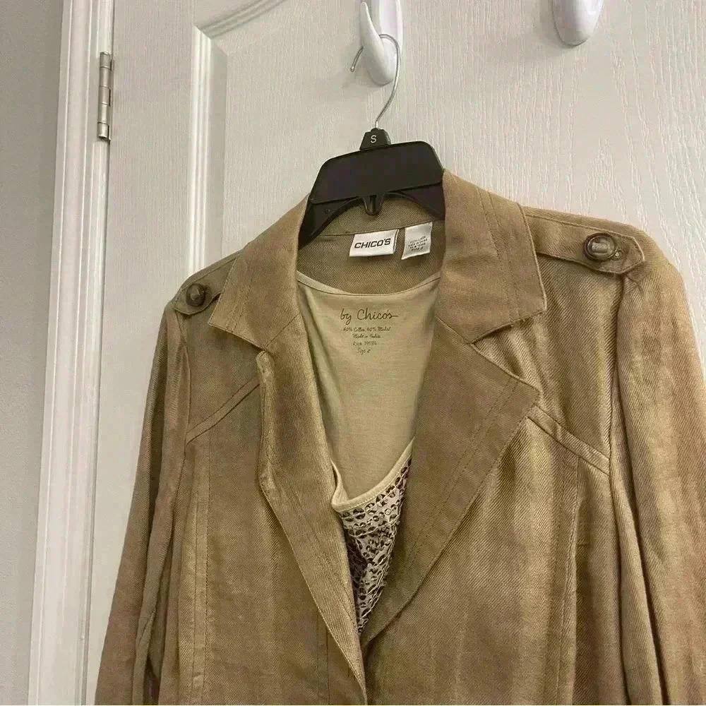 Gold Shimmer Jacket and Tank Top by Chico’s - Picture 6 of 11